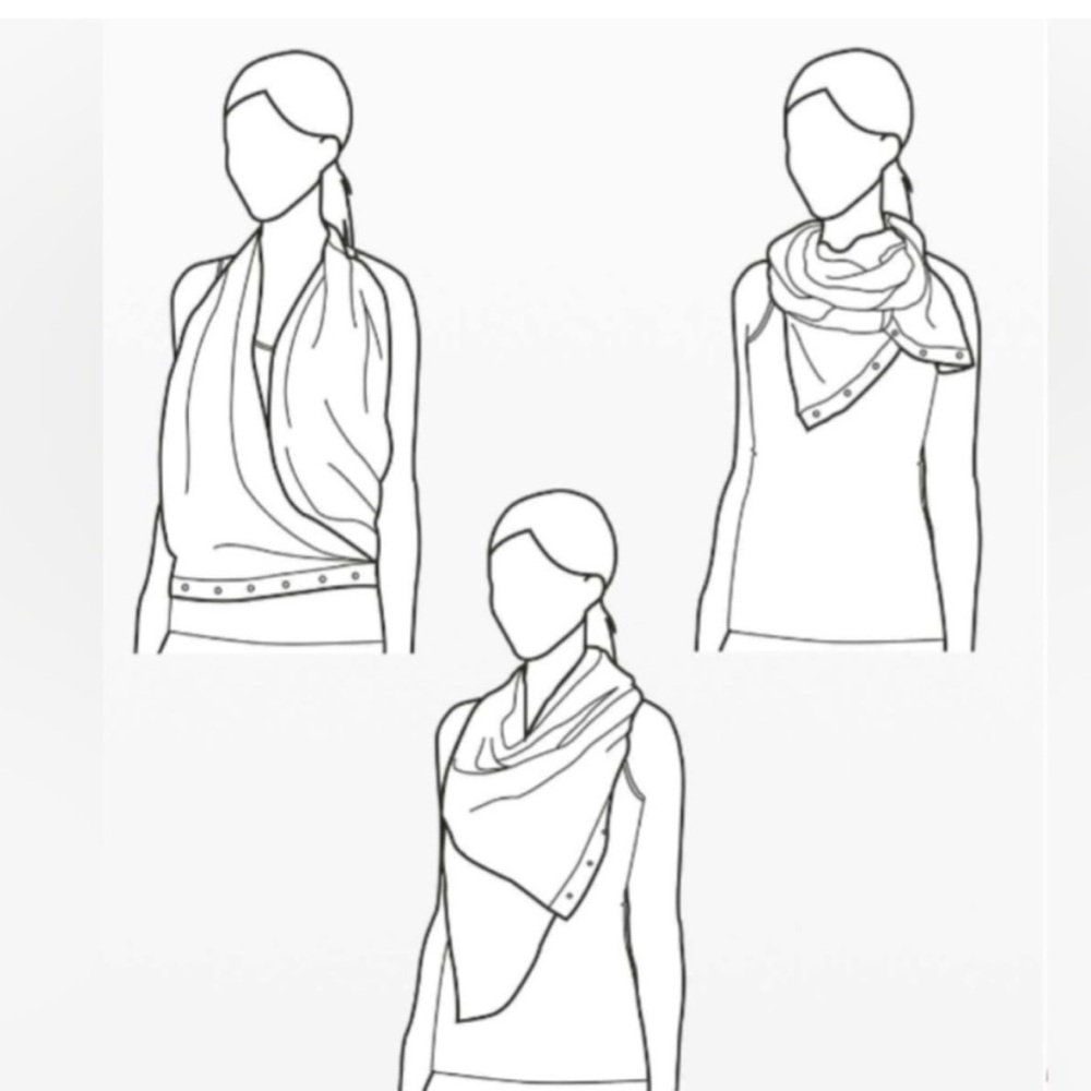 Lululemon🍋 Vinyasa Scarf Rulu Wee Stripe White Heathered Grey/White Stripe - Picture 5 of 15
